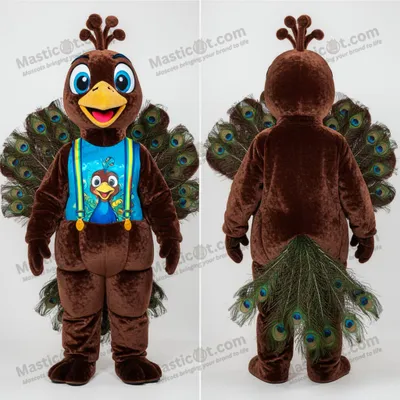 Produktbild von Irisierender MASTICOT Feder-Pfauen-Maskottchen
