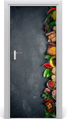 Produktbild von Tulup Türaufkleber 85x205 cm Dekorative Aufkleber Selbstklebend Wasserdichte Tapete Abnehmbar Schlafzimmer Wohnzimmer Wohnkultur - Gewürze und Kräuter