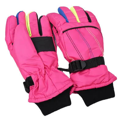 Produktbild von Kinder-Winter-Schnee-wasserdichte dicke warme winddichte Handschuhe,Rosa