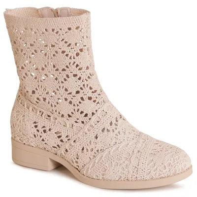 Produktbild von topschuhe24 3225 Damen Cut Out Stiefeletten Halbstiefel, Farbe:Beige, Größe:38 EU