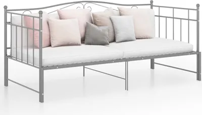Produktbild von Ausziehsofa Bettgestell Grau Metall 90x200 cm , Klassische Betten Design 2024