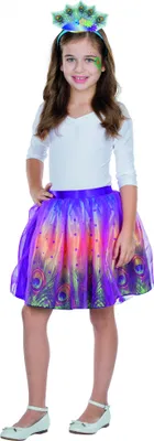 Produktbild von PxP 2300298 - Peacock Tutu Set, Kinder Tier Kostüm Gr. STD ca. 3 - 6 Jahre Pfau
