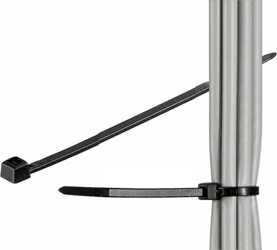 Produktbild von Kabelbinder schwarz aus wetterfestem Nylon, Länge 150mm, 100 Stück
