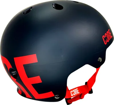Produktbild von Core Street Stunt-Scooter Skate Dirt Helm Schwarz/Logo Rot S/M (55-58cm)