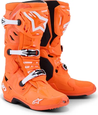 Zdjęcie produktu dla buty TECH 10 SUPERVENTED, ALPINESTARS (fluo pomarańczowy/czarny/biały, rozmiar 43)