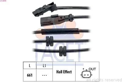 Produktbild von FACET ABS Sensor Raddrehzahl für RENAULT Clio III Schrägheck (BR0/1, CR0/1) 21.0070