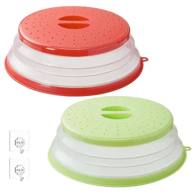 Produktbild von Mikrowellen Abdeckhaube 26 cm, Farbe:Rot und Grün