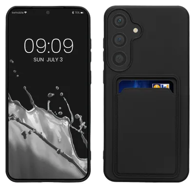 Produktbild von kwmobile Handyhülle für Samsung Galaxy S24 Plus Hülle mit Kartenfach - TPU Case - Kabelloses Laden - Schutzhülle Cover in Schwarz