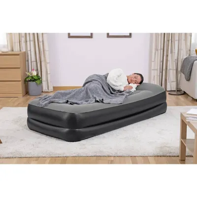Obrázok produktu pre Bestway Nafukovacia posteľ s integrovanou vzduchovou pumpou Flocked 191x97x46 cm