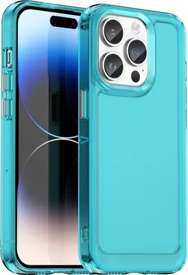 Produktbild von Für iPhone 15 Pro Max Candy Series TPU Phone Case (Transparent Blue)