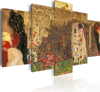 Produktbild von Leinwandbilder 200x100 cm 020101- 60 Vlies Leinwandbild 5 tlg Kunstdruck modern Wandbilder XXL Wanddekoration Design Wand Bild ABSTRAKT