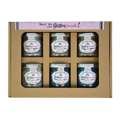 Produktbild von Viva Decor Glitzerpaste Glitterfreude "Brillante Akzente", 6er-Set