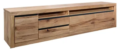 Immagine prodotto di MASSIVMOEBEL24 | mobile TV in legno di Quercia Selvatica/ Cerro 260x50x60 quercia naturale oliato MONTREUX #041