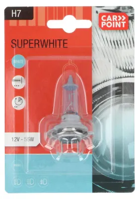 Obrázek produktu pro Autožárovka Carpoint Superwhite H7 12V 55W