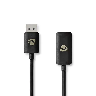 Zdjęcie produktu dla Adapter DisplayPort | DisplayPort męski | Wyjście HDMI™ | 8K@30Hz | Niklowany | Prosty | 0,20 m | Okrągły | TPE | PVC | Czarny | Pudełko