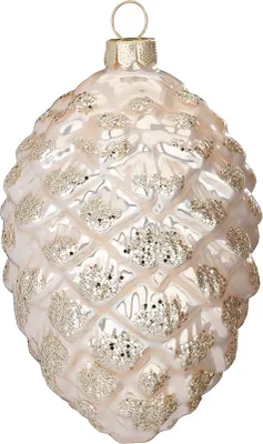 Produktbild von Christbaumschmuck Glas Zapfen 12.5cm champagner