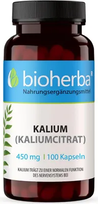 Produktbild von Bioherba Kalium (Kaliumcitrat) 450 mg 100 Kapseln