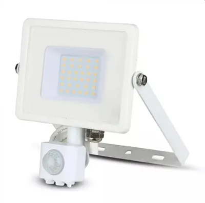 Obrázek produktu pro LED Solution Bílý LED reflektor 30W s pohybovým čidlem Premium Barva světla: Teplá bílá 457
