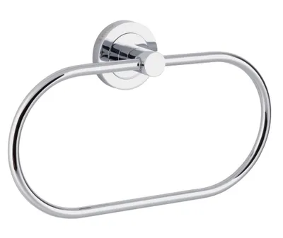 Produktbild von Nicol Handtuch Halter Ring Stange Wand Bad Gäste WC Messing verchromt Saturn