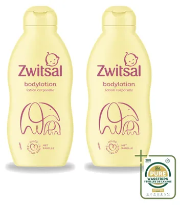 Produktbild von 2 x Zwitsal Baby Bodylotion - Pflegend mit Kamille - 200 ml - Vorratspackung - 2 Stücke