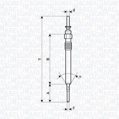 Produktbild von MAGNETI MARELLI 062900130304 Glühkerze