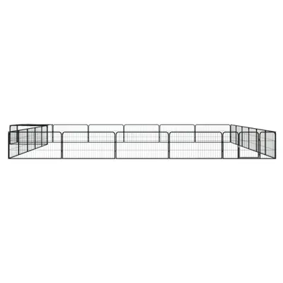 Immagine prodotto di vidaXL Box per cani da 24 pezzi nero 100x50cm in acciaio verniciato a polvere