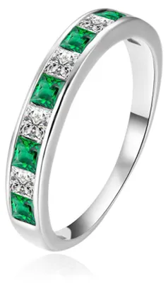 Immagine prodotto di Anello in argento con zirconi AGT-R47GR - Circonferenza: 60 mm