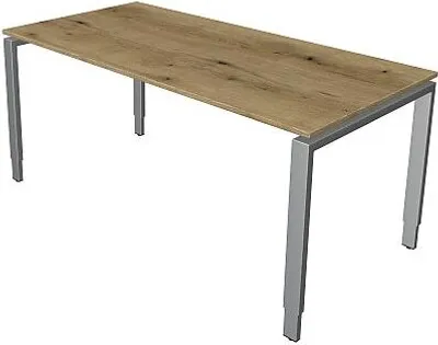 Produktbild von Kerkmann Schreibtisch 4131 Form 5 160x80x68-82 cm Vierfuß-Gestell höhenverstellbar Asteiche