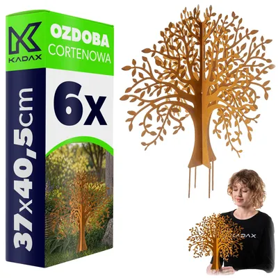 Zdjęcie produktu dla Dekoracja ogrodowa, stal Corten, rustykalny design, kolor brązowy