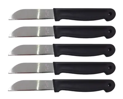 Produktbild von Obstmesser 5er-Set Schälmesser Gemüsemesser Küchenmesser Messerset rostfrei, Farbe:schwarz