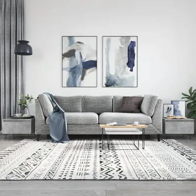 Produktbild von Couchtische 2 Stk. Betongrau 50x46x35 cm Holzwerkstoff