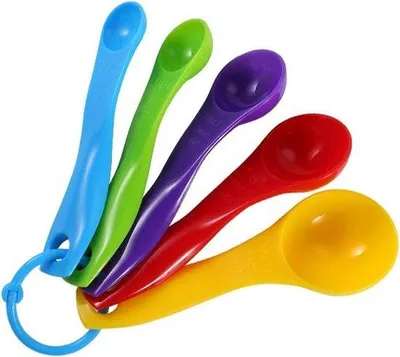 Immagine prodotto di Set di cucchiai da cucina, 5 pezzi, colorati, di diverse dimensioni