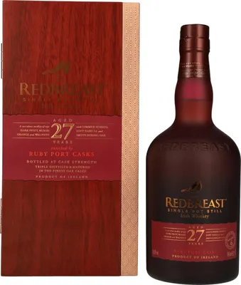 Produktbild von Redbreast 27 Years Old Single Pot Still Irish Whiskey RUBY PORT CASK 55,9% Vol. 0,7l in Holzkiste