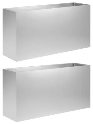 Obrázek produktu pro vidaXL Zahradní květináč, 2 kusy, stříbrná barva, rozměry 100 x 30 x 50 cm