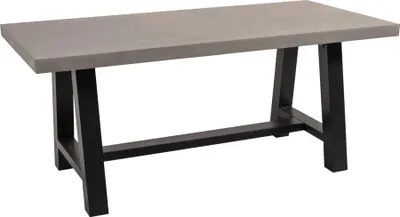 Immagine prodotto di Tavolo - 180x90x77 cm - Acciaio nero - Piano in Polystone