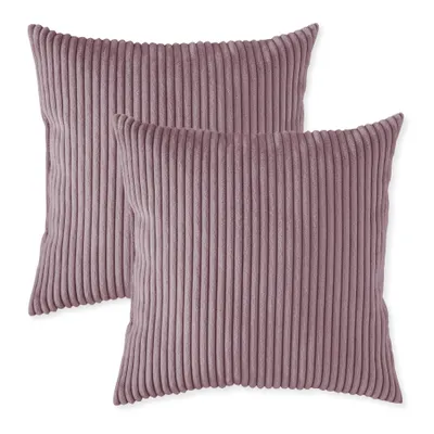 Immagine prodotto di sleepling - Set di 2 cuscini da divano in velluto a coste, 40 x 40 cm, cuscino decorativo, cuscino, rosa