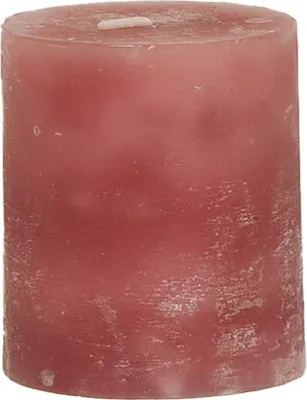Produktbild von Stumpenkerze durchgefärbt rosenholz mamoriert Ø 10 cm x 12 cm