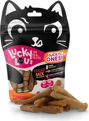 Zdjęcie produktu dla Lucky Lou 44013, Przekąski, Kot, Uniwersalne, Mieszany, 50 g, Bezglutenowe