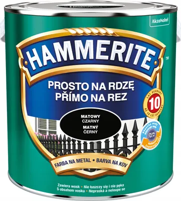Produktbild von Rostschutz Metallfarbe direkt auf Rost, Schwarz Matt, 2,5 L, für Stahl & Gusseisen