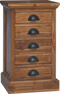Produktbild von vidaXL Kommode mit Schubladen Natur 35 x 30 x 60 cm Massivholz Teak