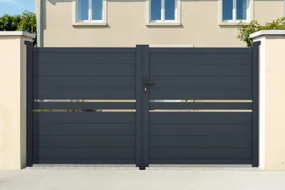 Produktbild von Flügeltor 3,5 m CIMONE H.160 graues Aluminium