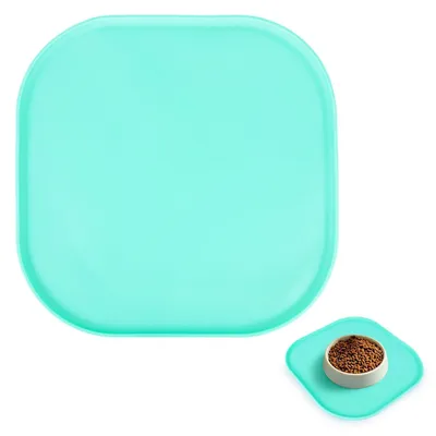 Image de 2 tapis en silicone antidérapants pour la nourriture des chats