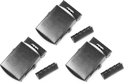 Produktbild von 3 Gürtelschnalle aus Metall mit Endstück Koppelschließe Bandgürtel Variantenwahl, Farbe:antik silber, Größe:30mm