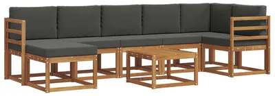 Produktbild von vidaXL Outdoor-Sofagarnitur 8 stk. Natur und Anthrazit