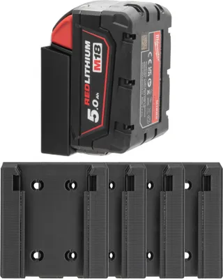Produktbild von 4x Akku Halter für Milwaukee M18 Halterung Akkuhalter Wandhalter Wandhalterung 18V