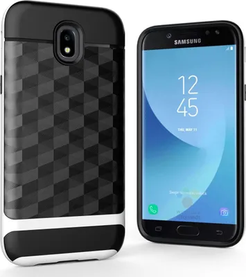 Produktbild von Hülle für Samsung Galaxy J3 2017 Backcover Case Handy Schutzhülle - Cover 3D Prisma Design Weiß