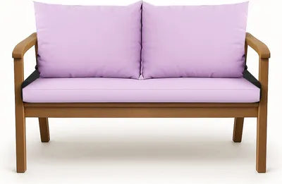 Produktbild von Gartenkissen Set Purple – 120x60 + 2x50x56 cm – Für Gartensofa – Weiche Auflagen für Rattan/Polyrattan – Abnehmbare Bezüge