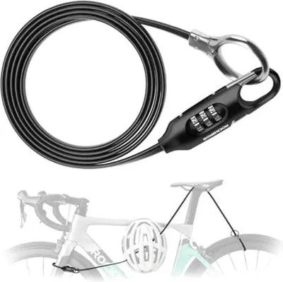 Produktbild von Famanu Fahrradschloss Kabel 1,5 m - Schwarz/Rot