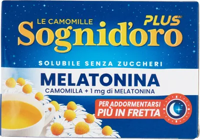 Produktbild von 6x Star Sogni d'Oro Camomilla con Melatonina Plus Kamille mit Melatonin (16 Beutel)