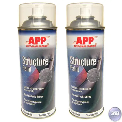 Produktbild von APP Structure Paint Strukturlackspray schwarz, grob 400ml